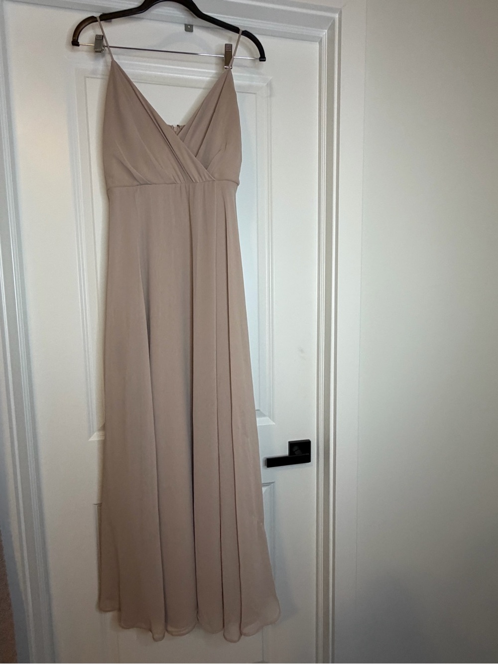 Birdy Grey Kaia Taupe Chiffon Bridesmaid Gown S